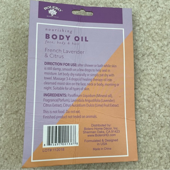 Bolero Beverly Hills French Lavendar & Citrus Bath Bombs & Body Oil - NE… - Picture 5 of 6